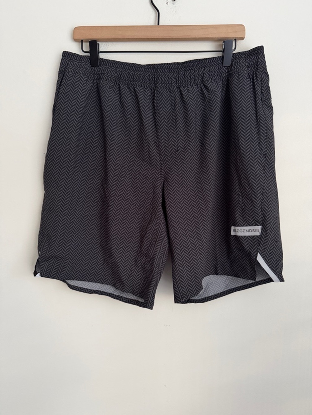 Legends Men's XL Running Relay Shorts Athletic Workout Gym Training herringbone
